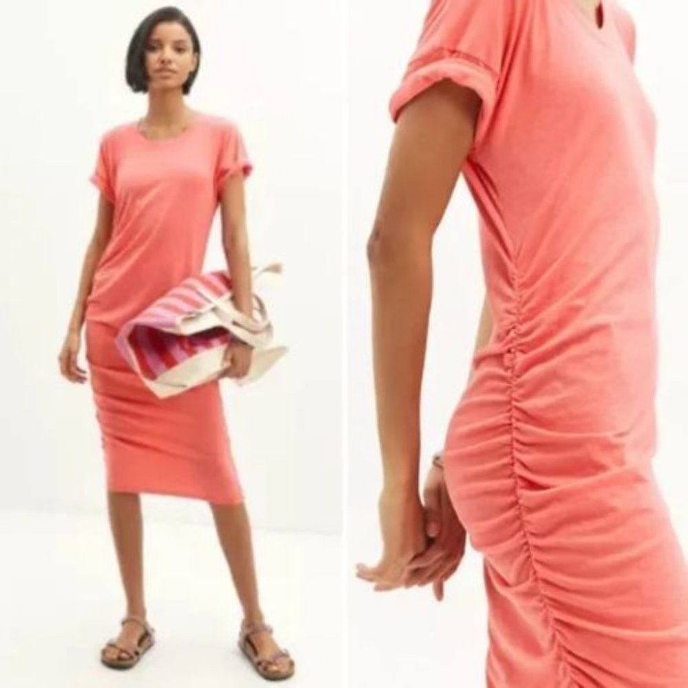 NWT Anthropologie Sundry Ruched Midi Dress | S